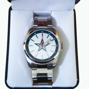 NEW *Dallas Cowboy Men's 3-Hand Analog Watch by Avon Dallas Logo in Padded Case